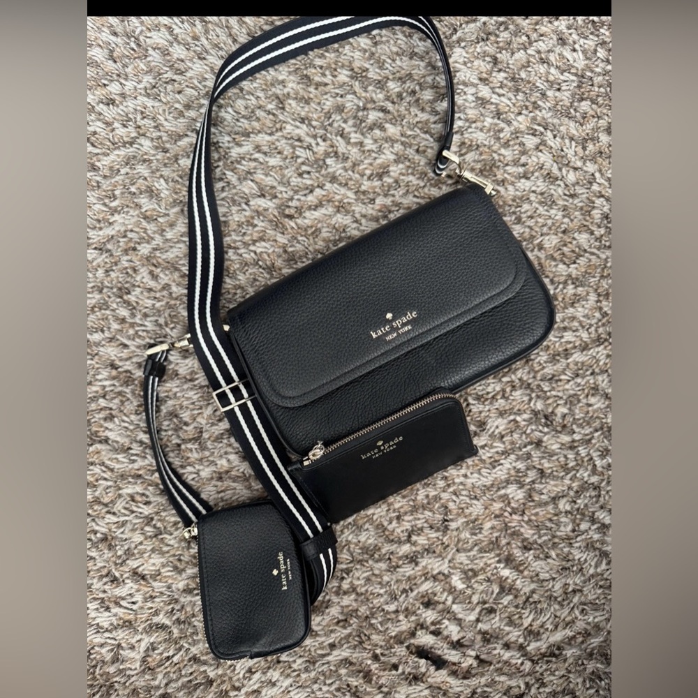 Kate Spade Black Crossbody Bag Trio